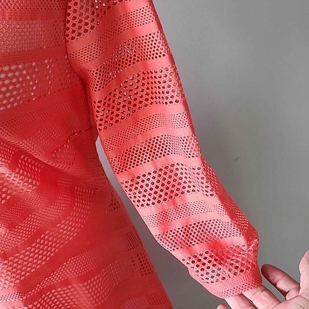 Signature by Sangria Fit and Flare Coral Color Illusion Dress - Picture 7 of 12